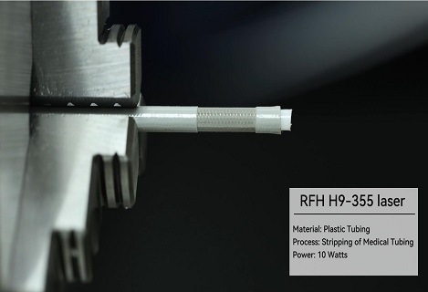 Medizinischer Röhrchen -Peeling -Effekt unter Verwendung von RFH H9 Ultraviolet Laser 10W.