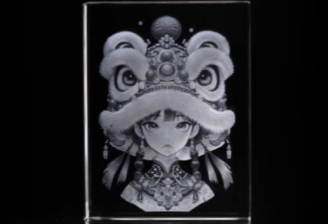 RFH 355 UV-Laser – 5 W: Beobachten Sie das tanzende Mädchen aus Kristall.