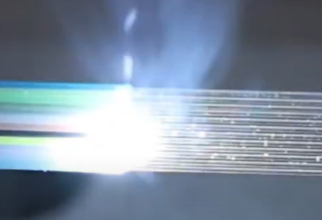 RFH 5 watt uv laser removing coating from optical fiber