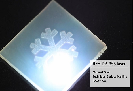 RFH D9 UV-Laser-Schalenschnitzen für hohe Präzision, keine Grate, glatten Kanteneffekt, verbessert den Mehrwert von Schalenprodukten.